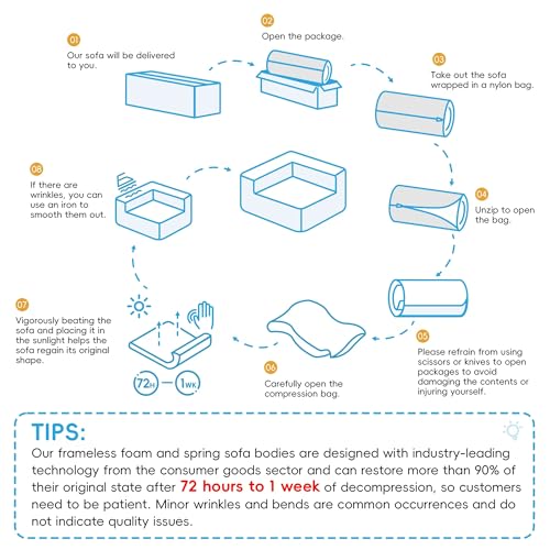 Convertible Sleeper Sofa Bed with Cylindrical Pillow, Corduroy Folding Mattress Couch with Fixed-Shape Frame