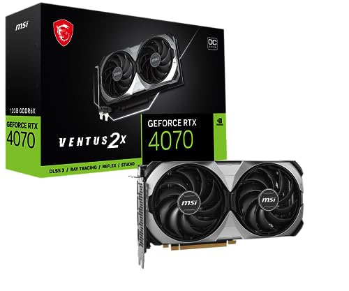 MSI GeForce RTX 4070 Ti Ventus 3X 12G OC Gaming Graphics Card - 12GB GDDR6X, 2655 MHz, PCI Express Gen 4, 192-bit, 3X DP v 1.4a