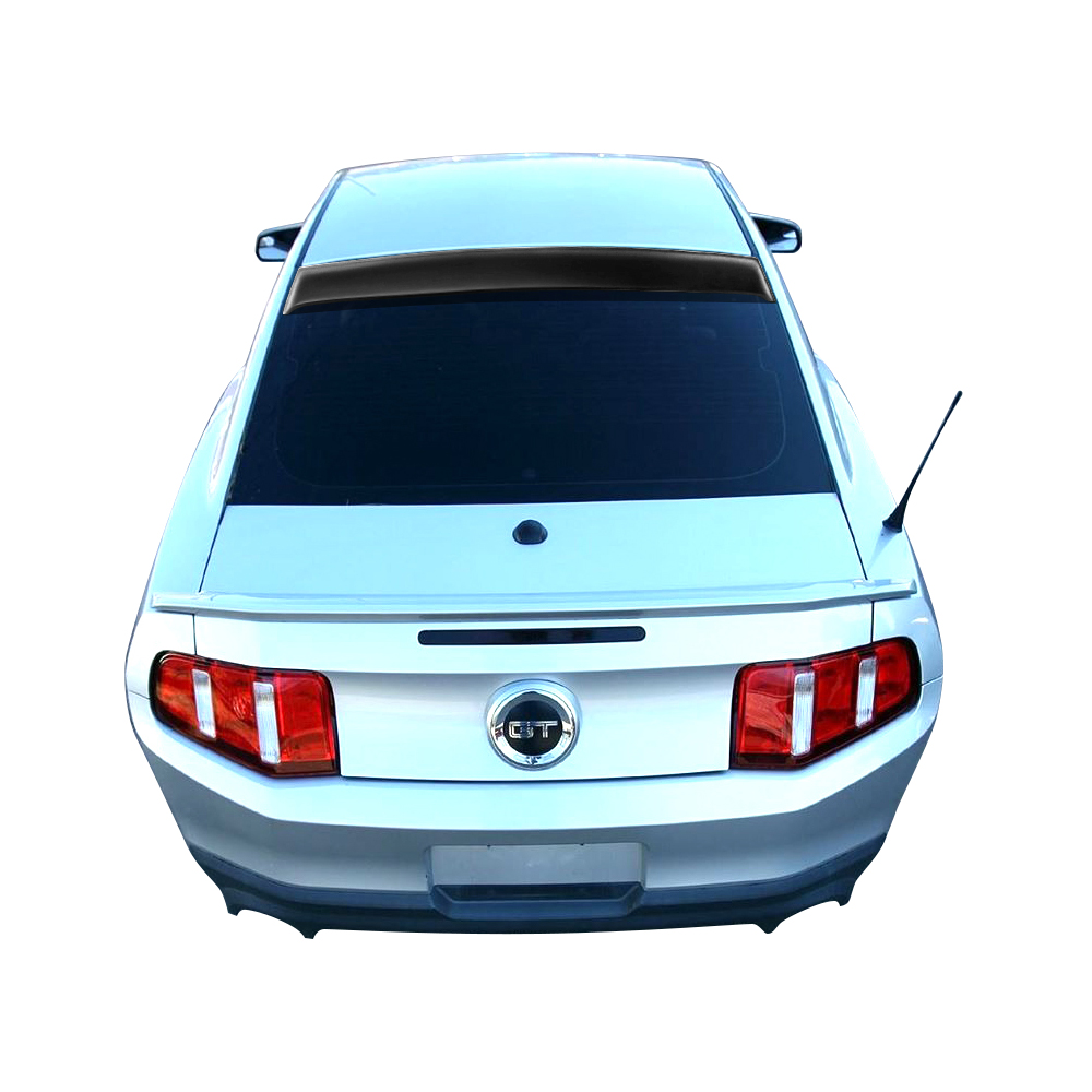 Ikon Motorsports Compatible with 05-14 Ford Mustang Coupe Rear Window Visor Roof Spoiler PP - Gloss Black