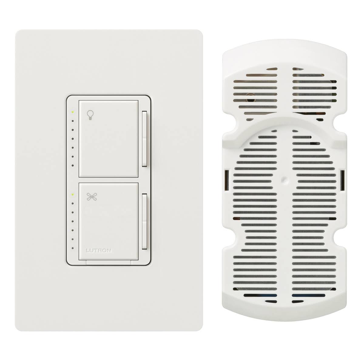 Lutron MA-LFQHW-WH Maestro Fan Control and Dimmer Kit, White