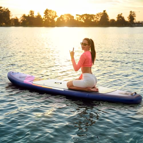 PORTAL SUP Inflatable Paddle Board for Adults 10'6'' Stand Up Paddleboard,Non-Slip Deck Blow up Paddle Boards with Adjustable Paddle, Carry Bag