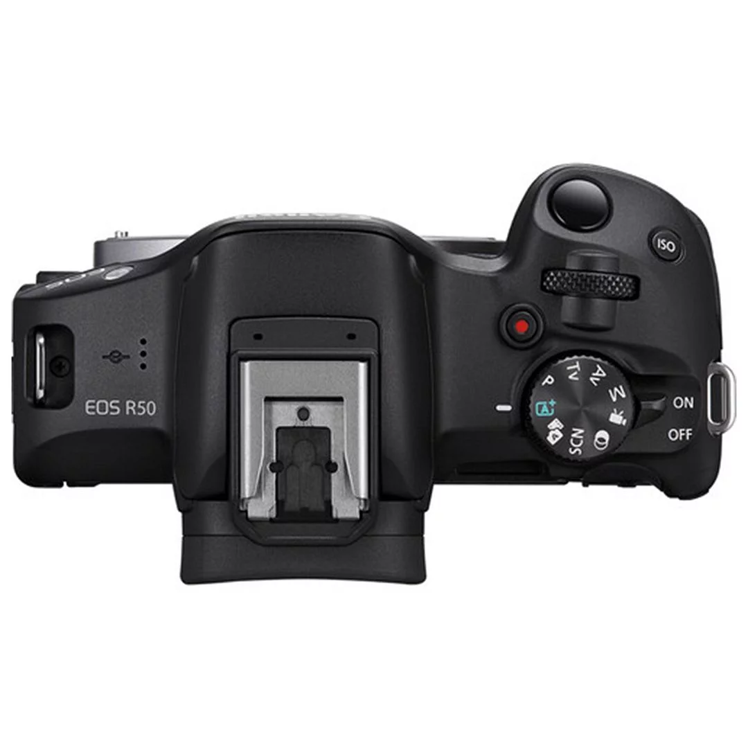 Canon EOS R50 Mirrorless Camera with RF-S 18-45mm Lens + 2 Pack SanDisk 64GB Memory Card + Case + ZeeTech Accessory