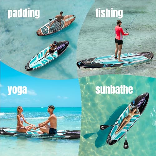11'6"x35" Inflatable Stand Up Paddle Board 450LBS Weight Capacity Extra Wide Non-Slip Stable Deck Adult SUP