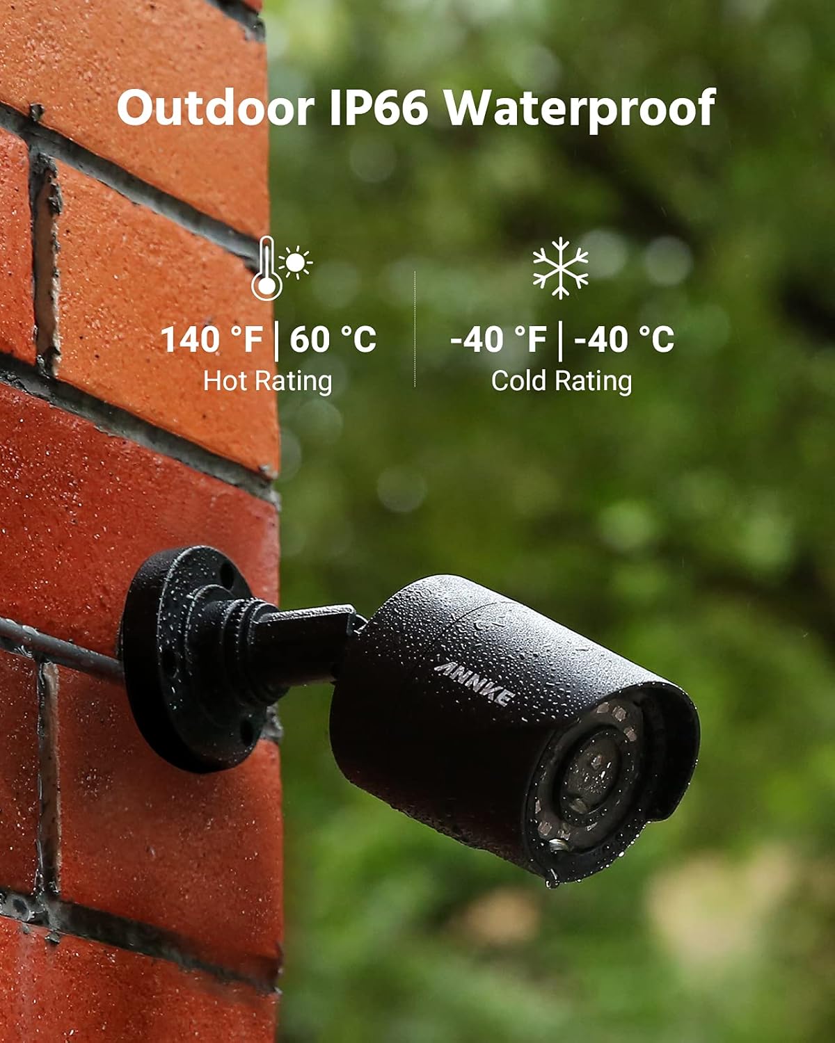 ANNKE 5MP Lite Security Camera System Outdoor 8 Channel H.265+ DVR and 8 x 1920TVL IP66 Weatherproof Home CCTV Cameras, Smart Playback