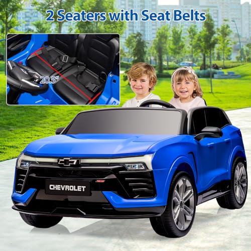 2 Seater Ride On Car for Kids, Licensed Chevrolet 24V 7AH Ride On Toys with Parent Remote Control