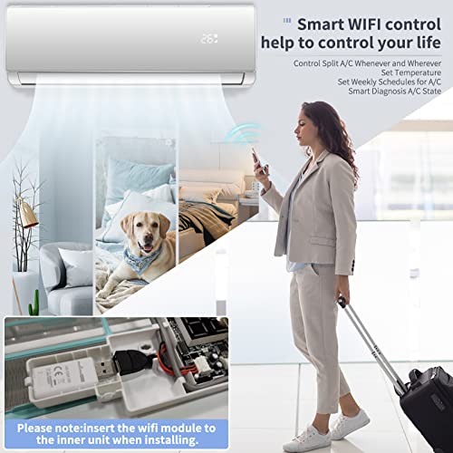 Pasapair Ductless Mini Split Air Conditioning System Multimode Split Air Conditioner With Installation Kit