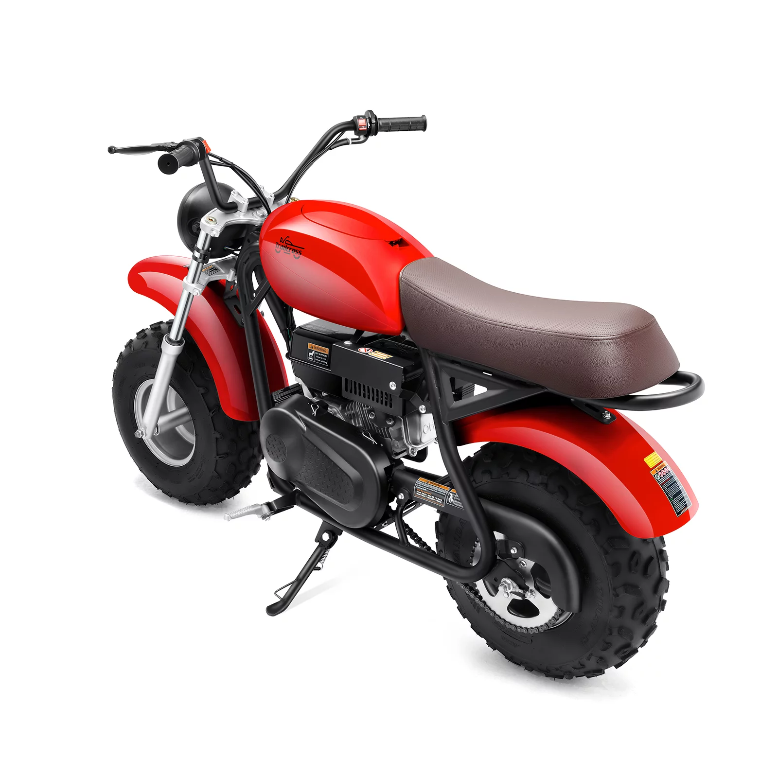 Seangles Off Road 196cc Mini Bike Gas Power Trail Bike Dirt Bike for Kids Youths Adults, Tested and Fully Assembled (Red)