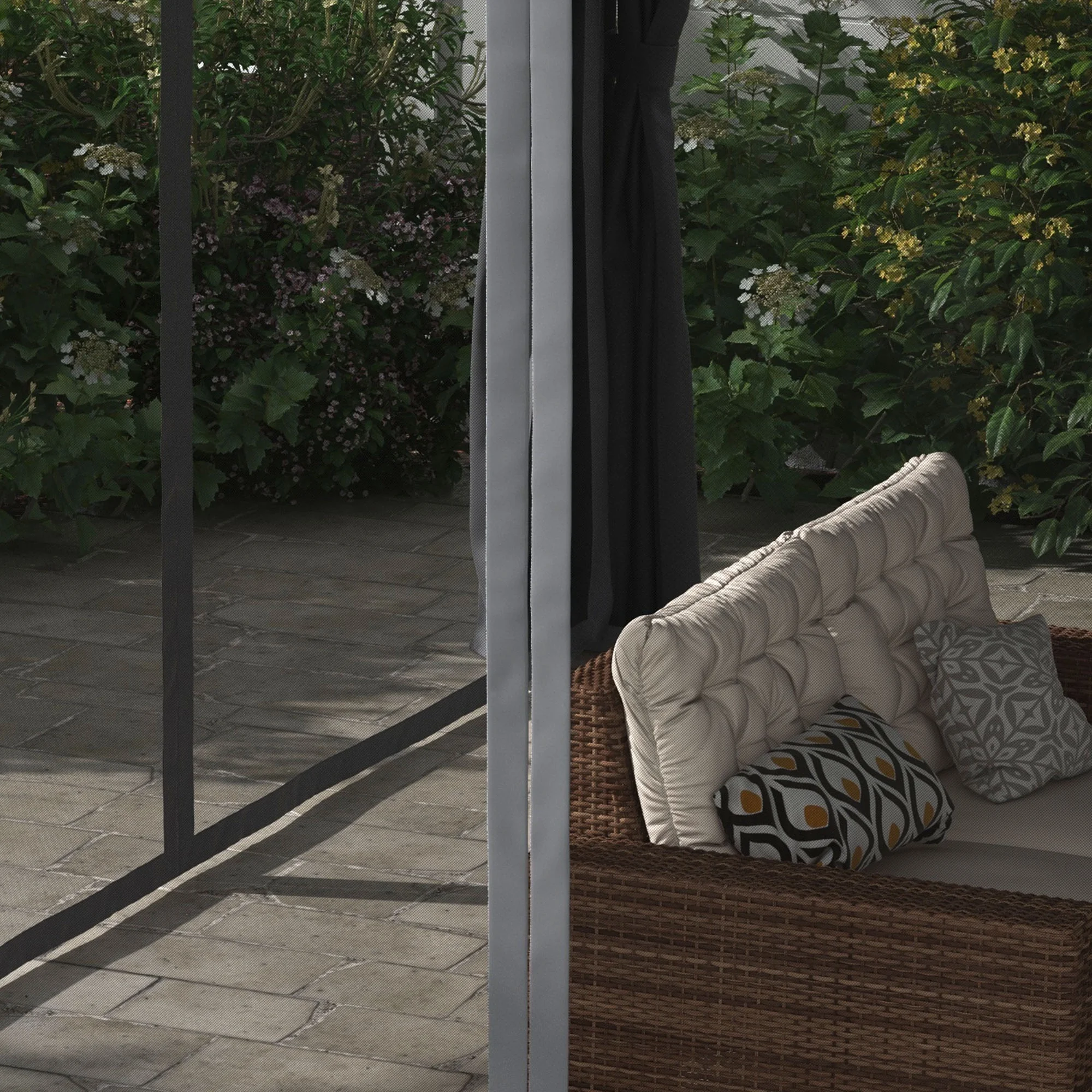 Outsunny 12'x19' Aluminum Pergola with Adjustable Louvered Roof, Dark Gray