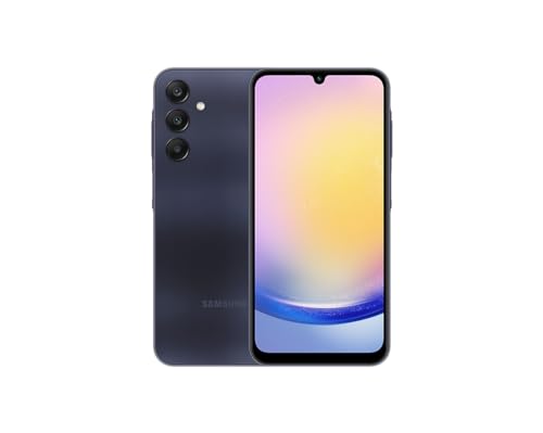 Samsung Galaxy A25 5G A256E 128GB Dual-SIM GSM Unlocked Android Smartphone (Latin Variant/US Compatible LTE) - Blue Black