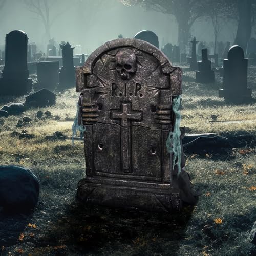 Haunted Hill Farm Life-Size 2.9-Ft Animatronic Gravely Granny by Tekky Halloween Decoration with Motion-Activated Sounds
