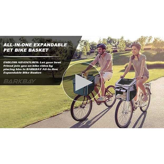 BARKBAY Dog Bike Basket Carrier Expandable Foldable Soft-Sided Dog Carrier - Pet Supplies online store