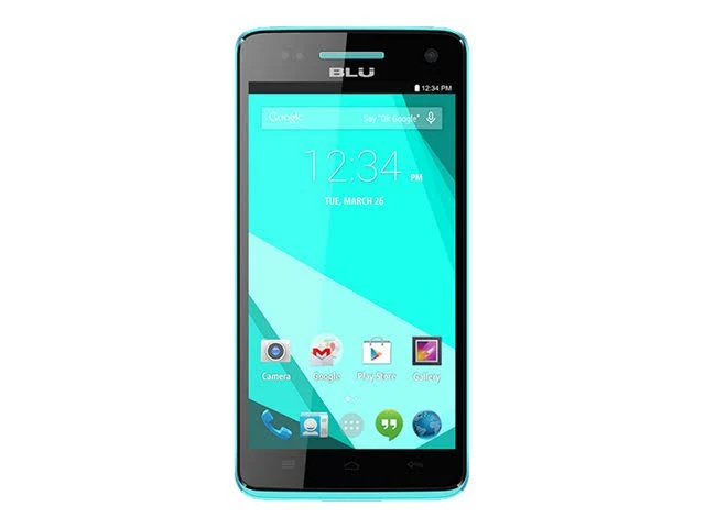 Bundle: Blu Studio 5.0 C Google Android 4.4 Dual-Core 1.3GHz 4GB Dual-SIM 4G LTE Smartphone Blue + Lyca SIM Card