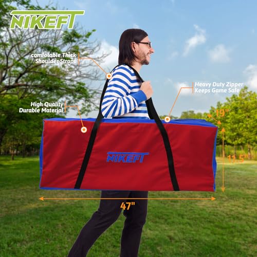 Oversized 4 in a Row Connect Game,Giant Carry Bag Included-4 ft WideX3.5 ft Tall,4-to-Score Jumbo with 44 Pieces Rings&Cup Holder