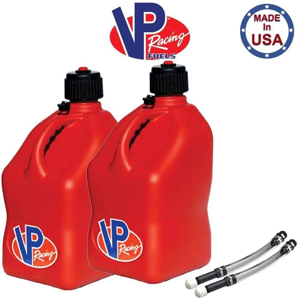 VP Racing Fuel Jugs Square 5 Gallon GAS Can and Hose Red / 2 / 2