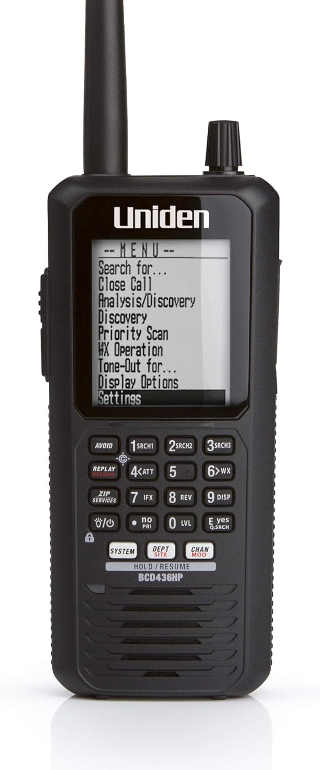Uniden BCD436HP HomePatrol Series Digital Handheld Scanner. TrunkTracker V, Simple Programming, S.A.M.E. Emergency/Weather Alert