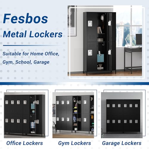 72" Metal Locker for Employees 3 Doors Blue Steel Storage Locker for Office, School, Gym - Metal Storage Cabinets for Home, Office, Gym, School