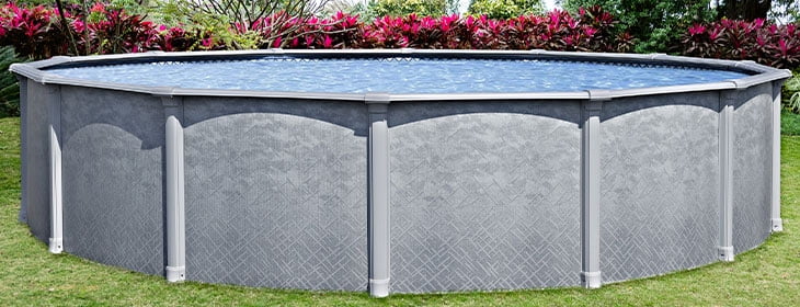 Lake Effect Pools Lifestyle 15' Round 54 Resin Protected Steel Wall Above Ground Swimming Pool