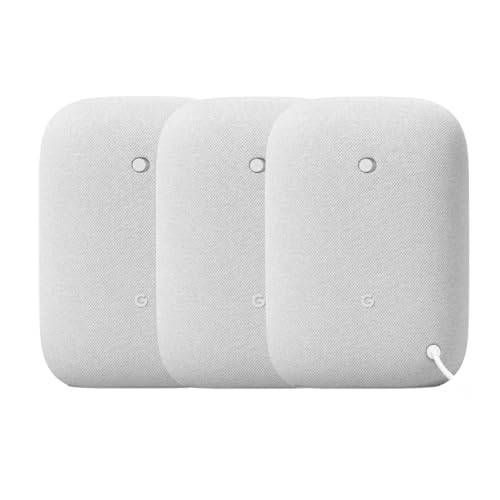 Google Nest Audio (3-Pack) Smart Speakers – Multi-Room Wireless Home Speaker Bundle with Bluetooth, Wi-Fi, Assistant, Stereo Sound