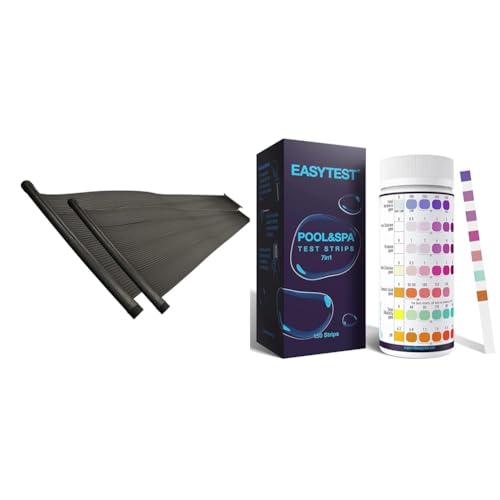 SunHeater Pool Heating System Two 2’ x 20’ Panels – Solar Heater for Inground and Aboveground Made of Durable Polypropylene, Raises Temperature