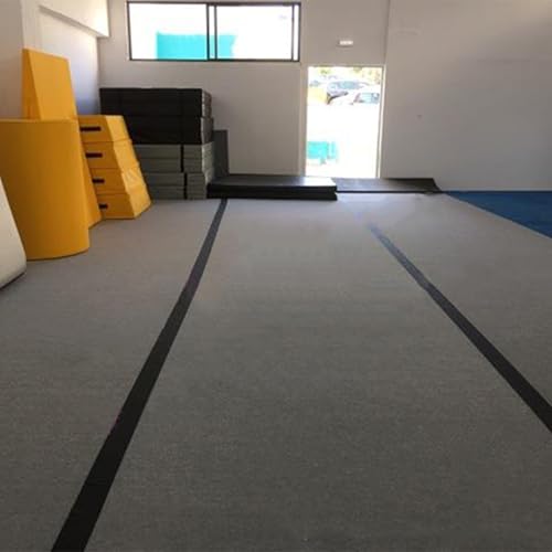 Premium Indoor Gymnastics Track Exercise Mat with Grippy Gym Carpet Top - Sturdy Foam Wrestling Mat for MMA, Cheerleading, and Fitness