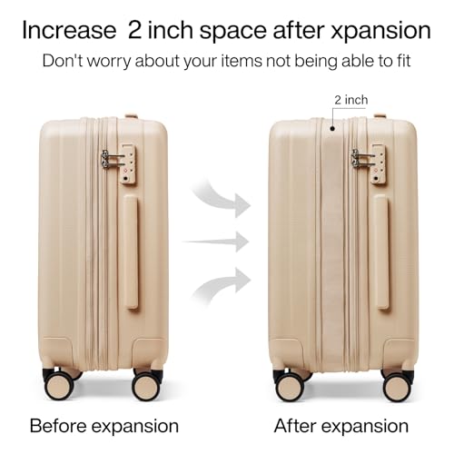 Hanke 29 Inch Luggage Suitcases With Spinner Wheels Lightweight PC hardside Rolling Suitcase With Travel Lock, Checked-Large 29-Inch(Blackish Green)