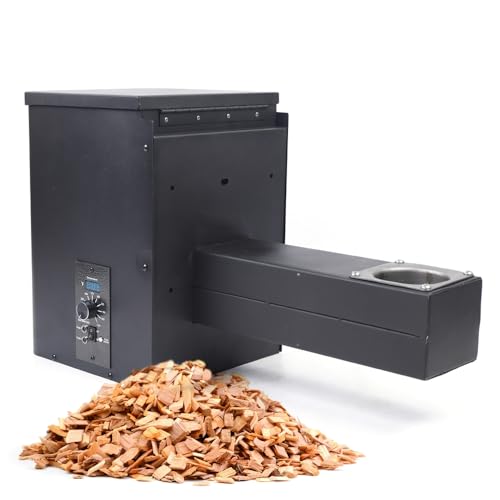 Pellet Smoker Hopper Assembly Kit, Intelligent Digital Temperature Controller Electric Wood Pellet Smoker Grill Part for Grill, Smoke, Bake, Roast