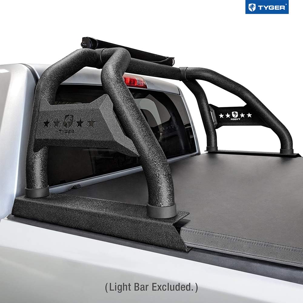 Tyger Auto TG-SB7J88678 Sport Bar Compatible with 2020-2022 Jeep Gladiator | Textured Black | Light Mount | Roll Bar