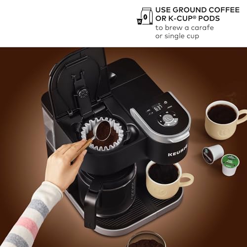 Keurig K-Duo Single Serve K-Cup Pod & Carafe Coffee Maker, with Multiple Brew Sizes, 60oz Removable Reservoir, Programmable Auto Brew Carafe, (Gen 1)