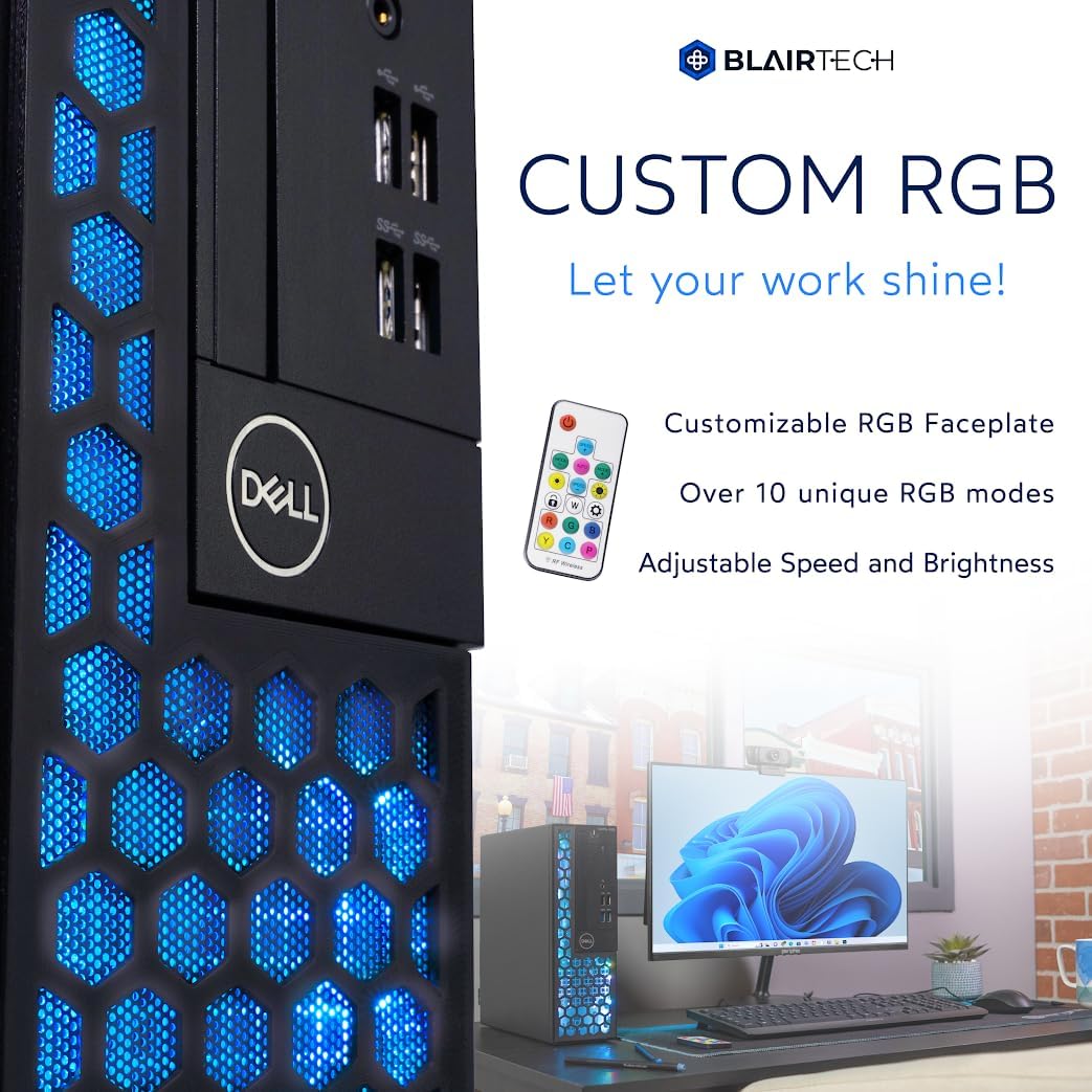 Dell Optiplex 3070 (RGB) Desktop Computer | Intel i5-8500 (3.2) | 16GB DDR4 RAM | 1TB SSD Solid State | Windows 11 Professional | Home or Office PC