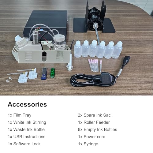 DTF Printer Machine - with XP600 Printhead, Faster Speed Higher Resolution 5760 * 1440dpi, T Shirt Printer DTF Transfer Machine with Roll Feeder