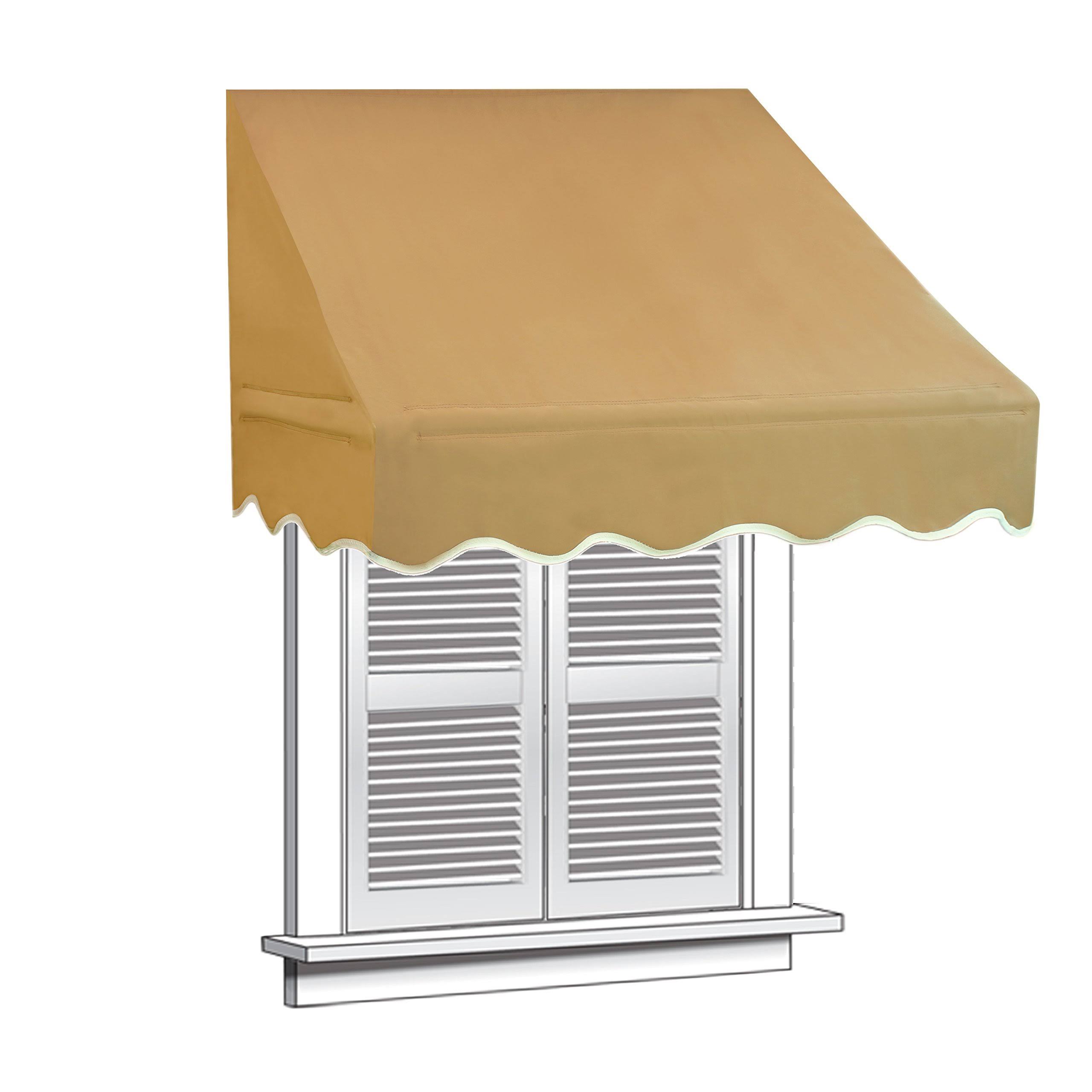 Aleko Window Awning Door Canopy, Sand