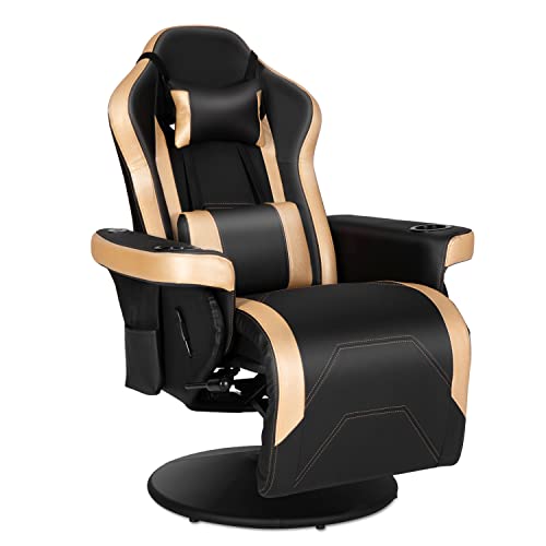 Modern-Depo Gaming Recliner Chair with Speakers, Massage, High Back, Cupholder, Headrest, Lumbar Support