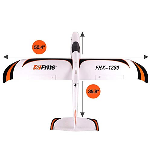 Fms Rc Plane for Adults Easy Trainer RC Airplane 4CH 1280mm (50.4") Wingspan Beginner Without Reflex RTF Ready to Fly (Included