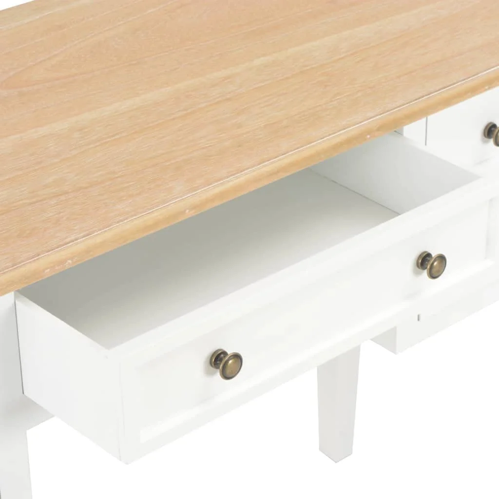 KHBIULIFE Writing Desk with 5 Drawers | Modern Dressing Table Vanity Table Makeup Table Vanity Desk for Bedroom | Wooden Writing Workstation Table