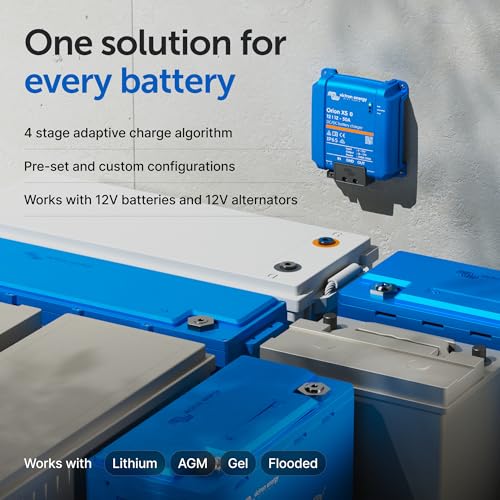 Victron Energy Orion XS Smart DC to DC Battery Charger 12/12 50A (700W) - IP65 Dust & Waterproof - Fully Configurable - Remote Management Possible