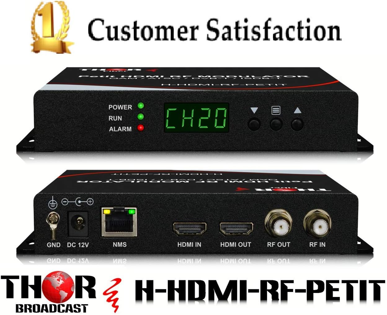 HDMI to Coax Modulator Send HDMI Video Source up 1080p to All TVs as HD CATV QAM or ATSC Channels