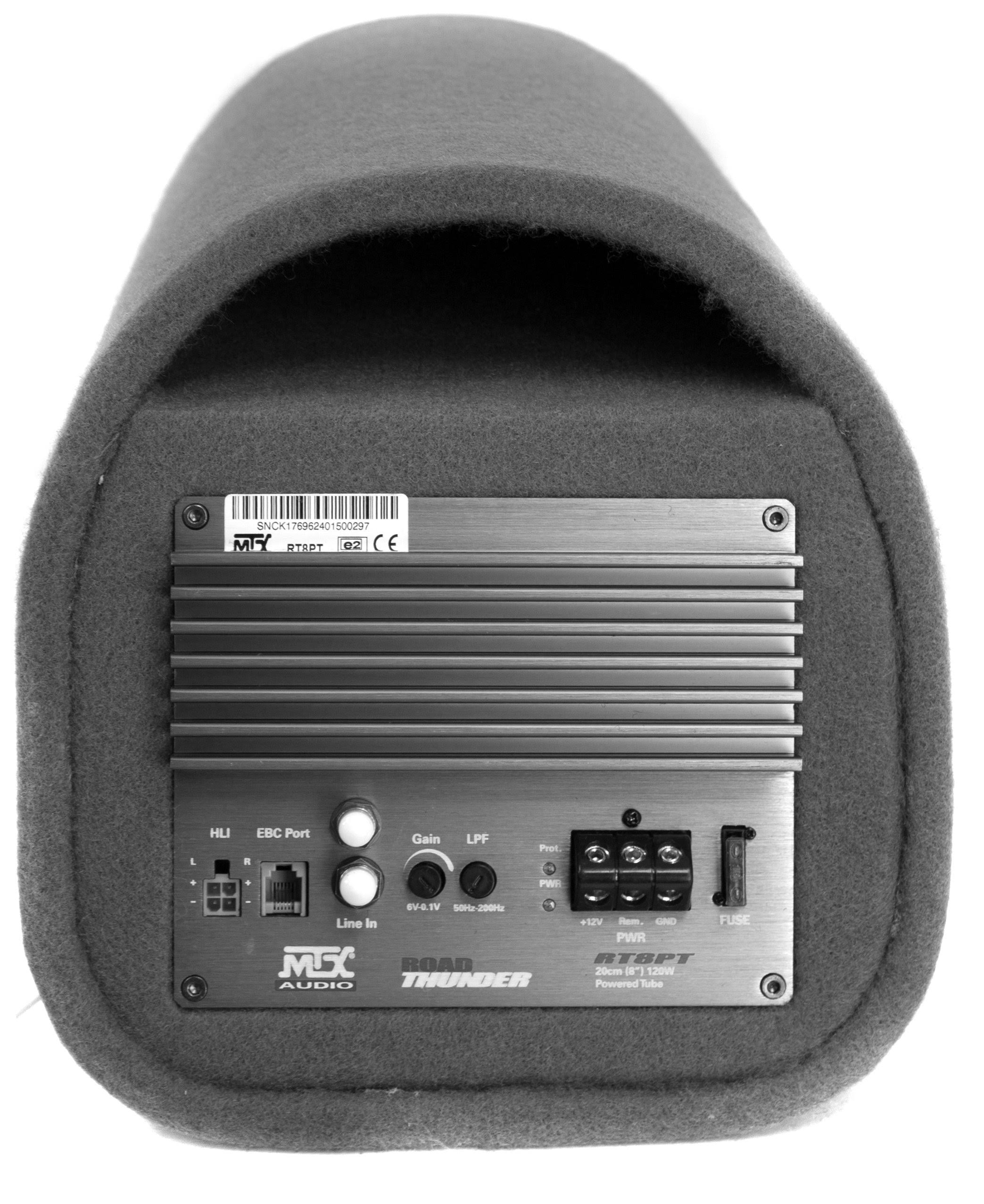 MTX Audio RT8PT 8x22 240W Car Loaded Subwoofer Enclosure Amplified Tube
