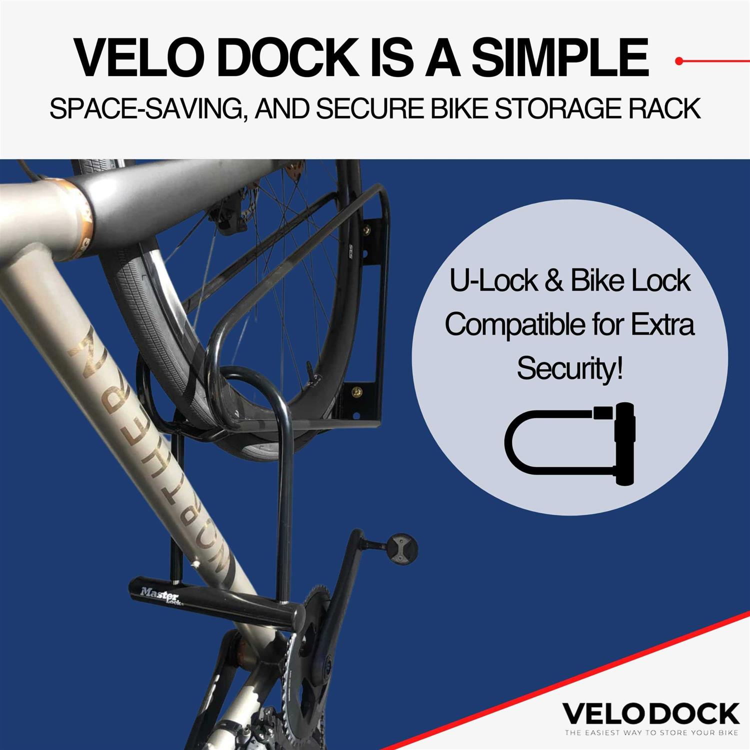 Velo Dock Vertical Bike Storage Rack - Sports Supplies Online Store