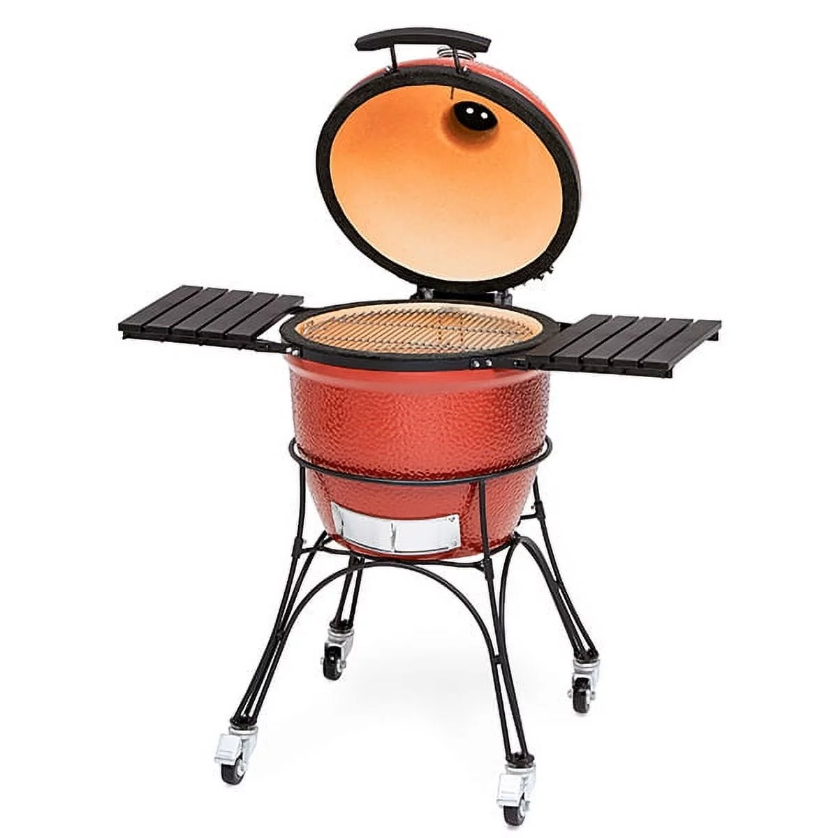 Classic Joe I 18 in. Charcoal Grill in Red with Cart, Side Shelves, Grill Gripper, and Ash Tool