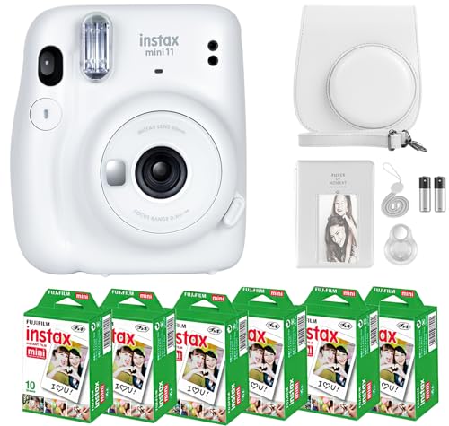 Fujifilm Instax Mini 11 Camera with Fujifilm Instant Mini Film (60 Sheets) Bundle with Deals Number One Accessories Including Carrying Case