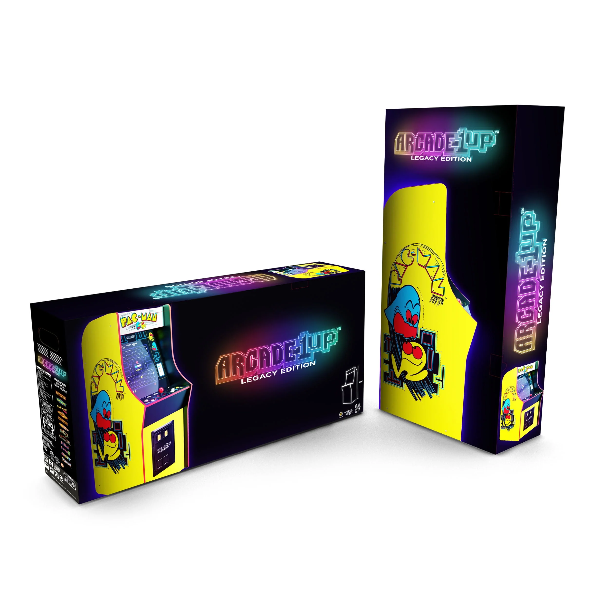 Arcade1Up PAC-MAN Classic Arcade Game, built for your home, 4 feet tall stand-up cabinet, 14 classic games, and 17-inch screen