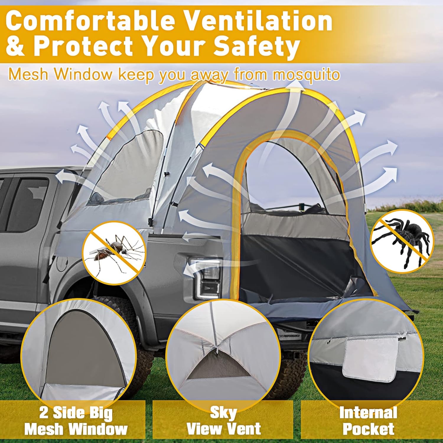 Truck Tent for 5.5 FT Bed - 6.5 Foot Bed