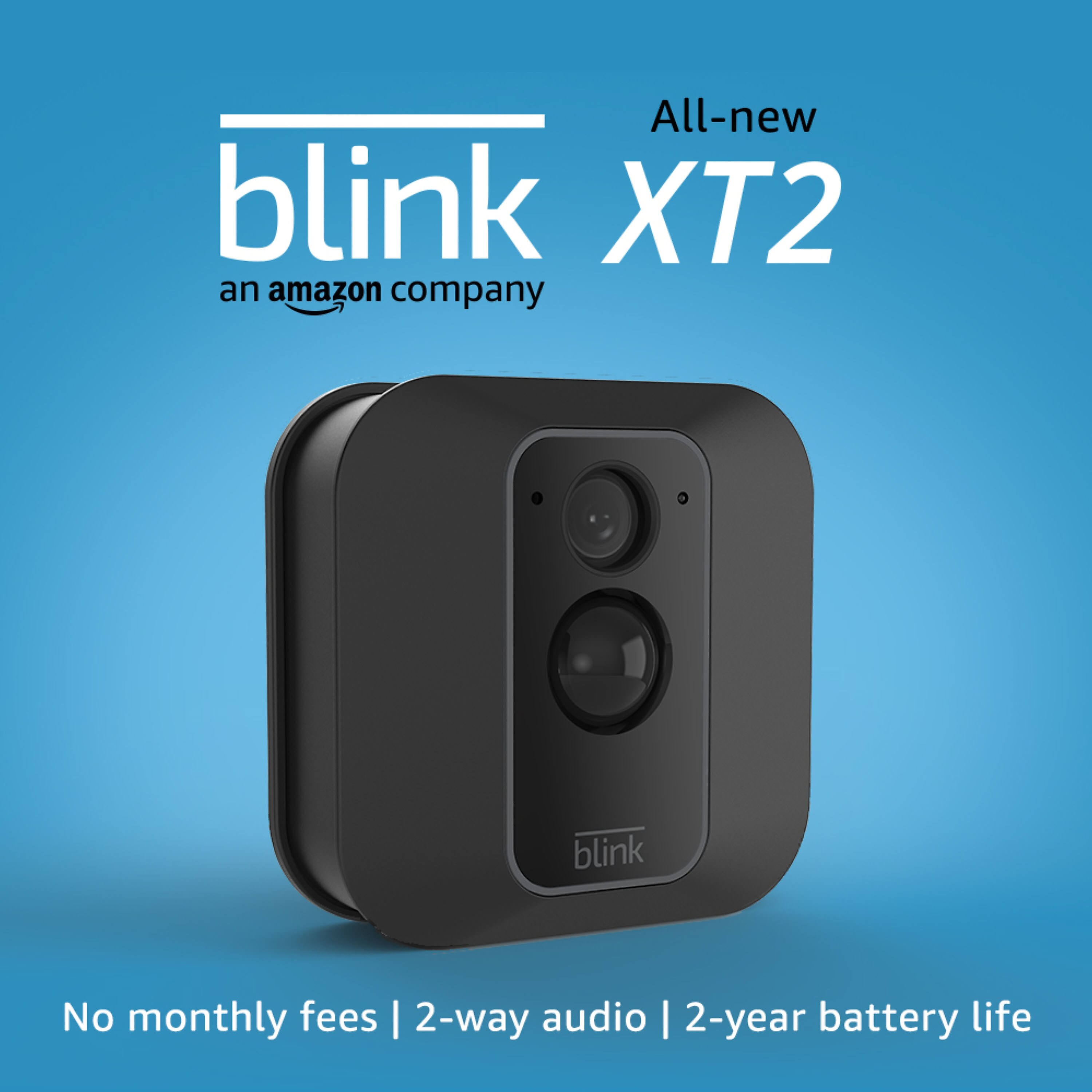 Amazon Alexa Enabled Blink XT2 Indoor Outdoor Add on Wireless Camera - Black