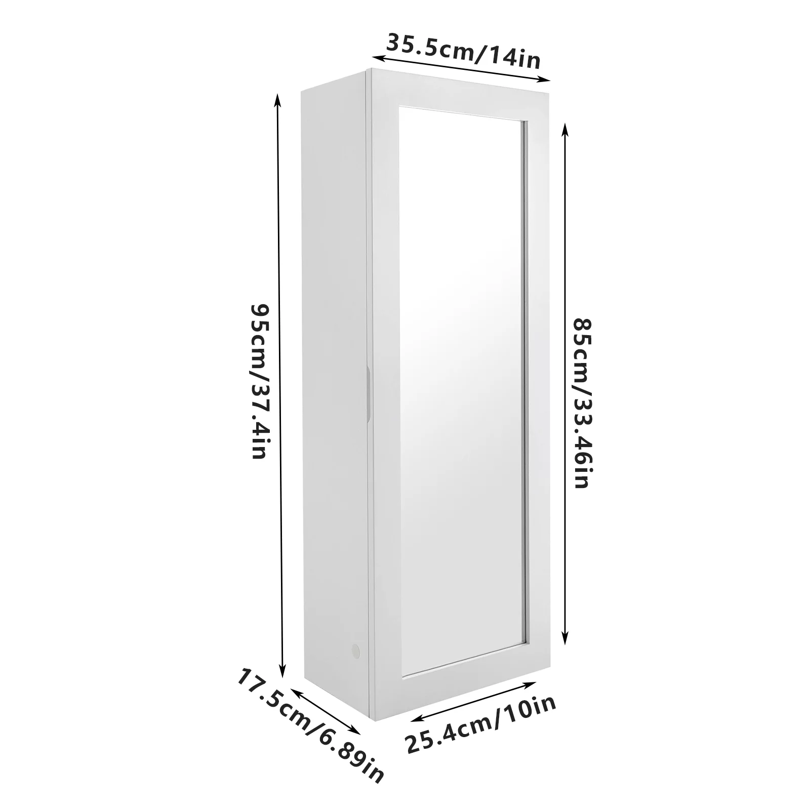 Miumaeov Wall Mounted Ironing Board with Storage Cabinet, Built in Ironing Board & Folding Support Leg, Wall-Mounted Mirrors for Home