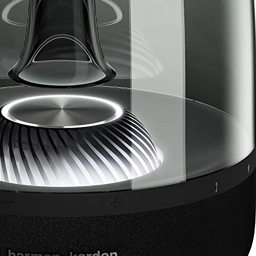 Harman Kardon Aura Studio 3 - Elegant, BT Wireless Speaker with Premium Design and Ambient Lighting- Black