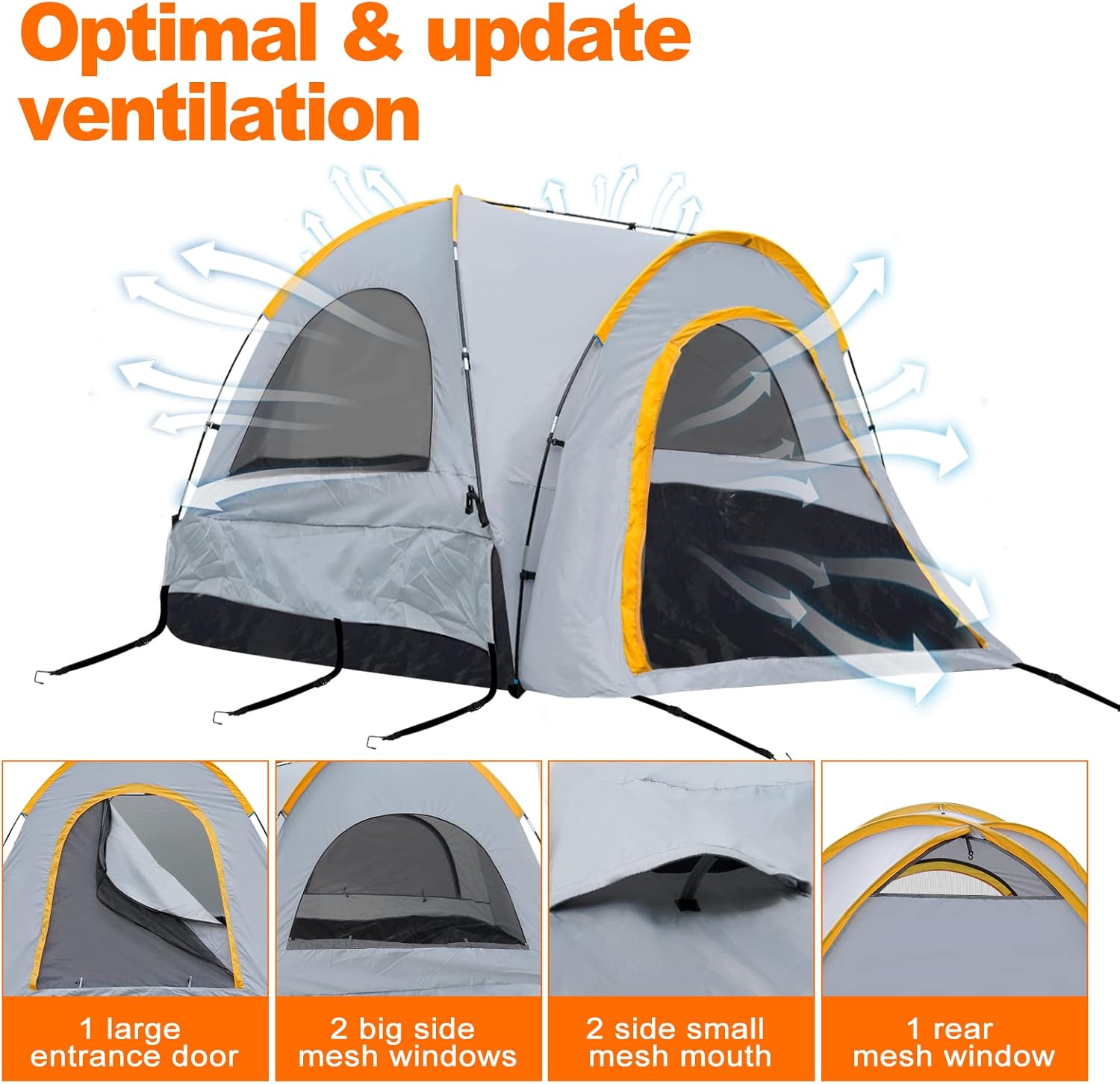 GOTIDY Pickup Truck Bed Camping Tent, Gladiator Truck Bed Tent with Removable Rainfly and Carrying Case