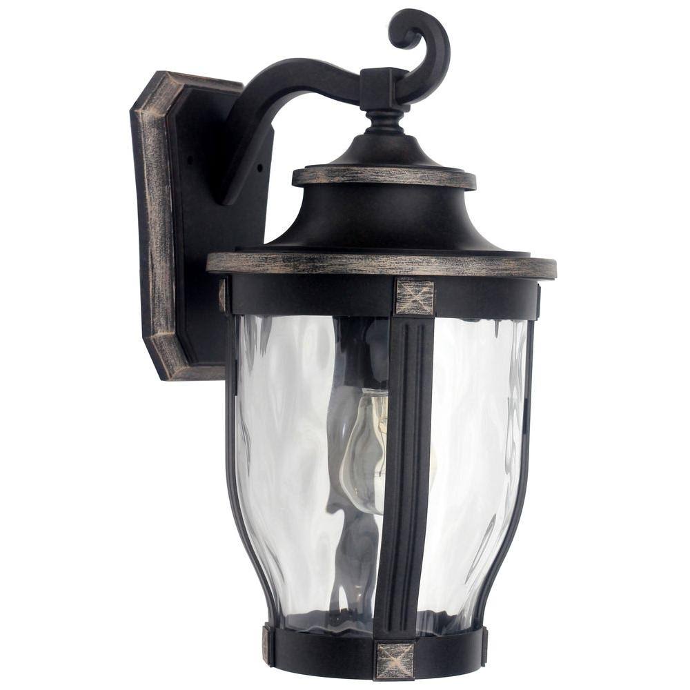 Home Decorators Collection Mccarthy 1-Light Bronze Outdoor Wall Mount