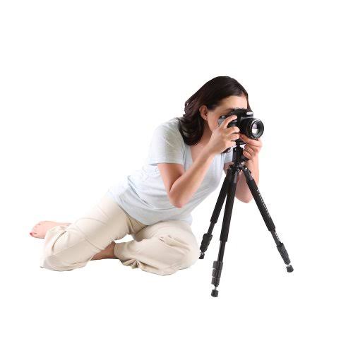 Dolica 65x22 Proline Aluminum Tripod and Ball Head Combo, Supports 17 lbs, Black