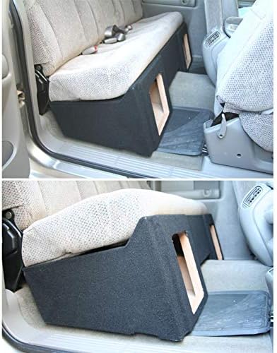 Compatible with Chevy Silverado or GMC Sierra Full Size Extended Cab Truck 1999-2006 Dual 10 Subwoofer Kicker Square Sub Box Speaker Enclosure