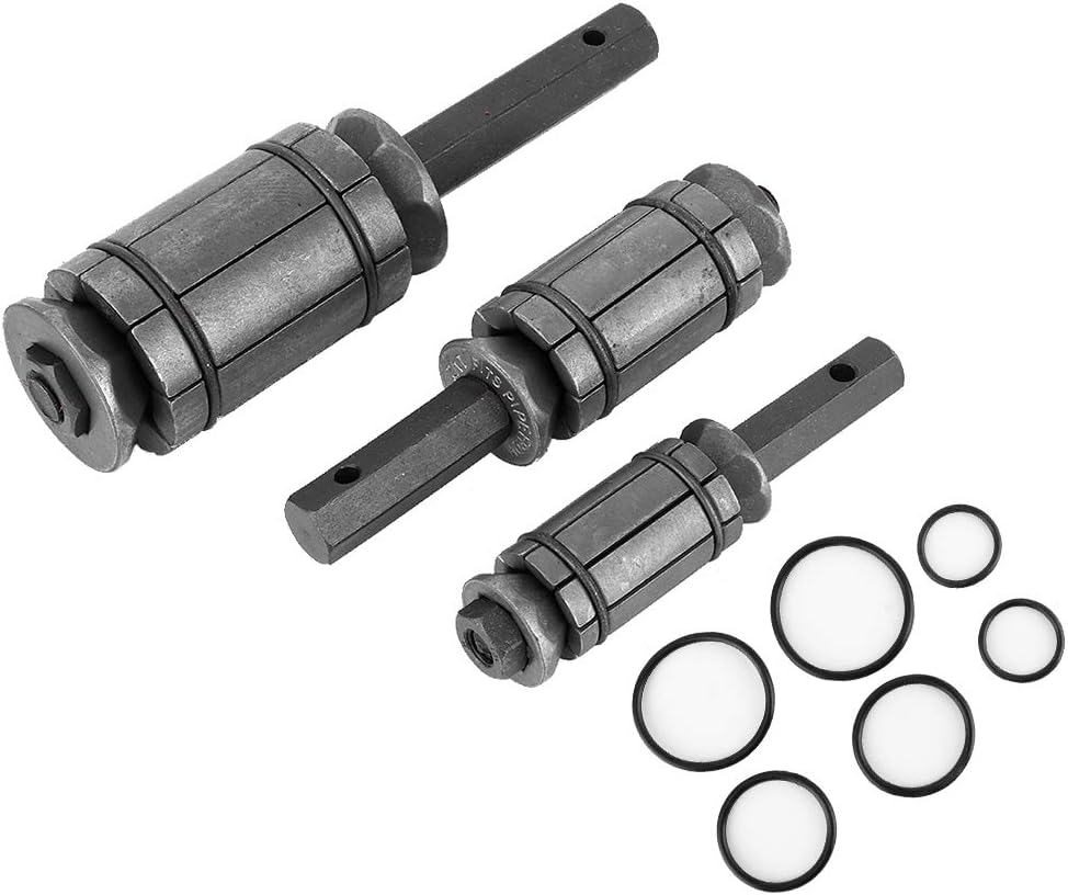 Tail Pipe Expander, Qiilu 3pcs Tail Pipe Expander, Kit 1‑1/18in to 3‑1/2in Steel Exhaust Muffler Spreader Auto Tool Pack of 2